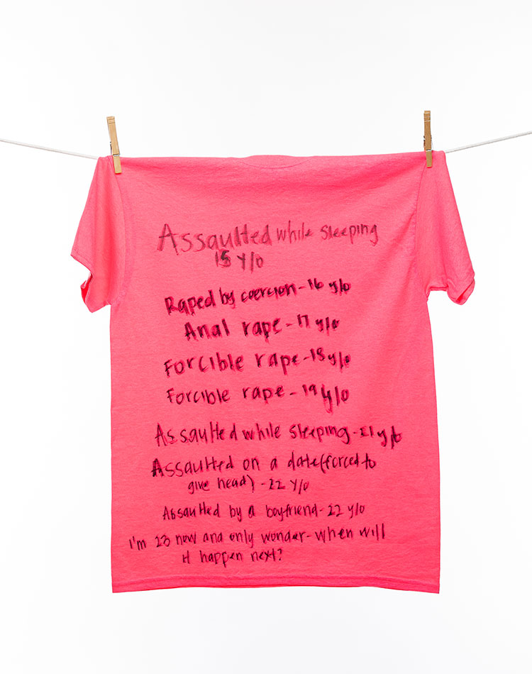 
								Assaulted while sleeping - 15 y/oRaped by coercion - 16 y/oAnal rape - 17 y/oForcible rape - 18 y/oForcible rape - 19 y/oAssaulted while sleeping - 21 y/oAssaulted on a date (force to give head) - 22 y/oAssaulted by a boyfriend - 22 y/oI'm 23 now and only wonder - when will it happen next?
							