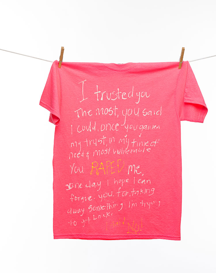 
								I trusted you the most, you said I could, once you gained my trust, in my time of need & most vulnerable you RAPED me. One day I hope I can forgive you for taking away something I'm trying to get back. I said NO!
							